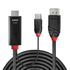 Kabelis Lindy HDMI / USB, Displayport, 2 m, melna krās.