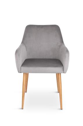 Ēdamistabas krēsls Domoletti Zenon, koka krās./pelēka krās., 59.5 cm x 57 cm x 85.5 cm