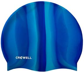 Шапочка для плавания Crowell Multi Flame, синий цв./голубой цв.