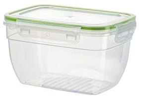 Konteiner toidu jaoks Ambition Gusto, 1.9 l, 19.5 cm x 14.5 cm, läbipaistev v./roheline v.