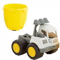  Žaislinis traktorius Little Tikes 2in1 Dirt Diggers Cement Mixer 650536E5C/650574, balta sp./geltona sp.
