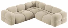 Kampinė sofa Cosmopolitan Design Loretto Vogue 1, šviesiai smėlinė, 250 x 250 cm x 68 cm