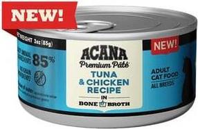 Šlapias kačių maistas Acana Premium Pate Chicken & Tuna, vištiena/tunas, 0.085 kg