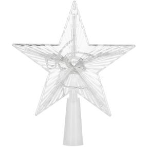 Eglės viršūnė Springos CL4130, skaidri sp./balta sp./geltona sp., 17.5 cm, plastikas
