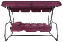 Lauko sūpynės Patio Parma, juoda sp./raudona sp./violetinė sp., 209 cm x 132 cm x 156 cm