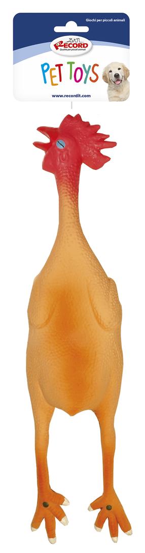 Игрушка для собаки, таскать Record Chicken, 45 см, красный цв./желтый цв., L