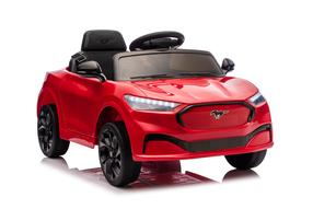 Bērnu elektroauto Ford Mustang Mach-E, sarkana krās.