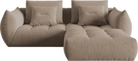 Modulinė sofa Micadoni Home Bloom Velvet, ruda sp., 232 x 216 cm x 95 cm