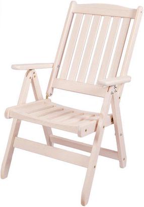 Lauko kėdė Folkland Timber Bavaria, balta, 61 cm x 60 cm x 106 cm