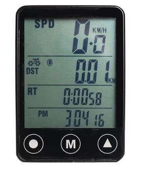 Velosipēdu dators Outliner YT-308, plastmasa, melna krās.