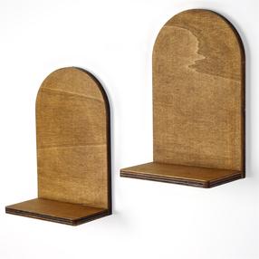 Sieninė lentyna Kalune Design RAF261, riešuto sp., 9 cm x 26 cm x 16 cm