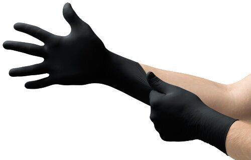 Töökindad kummist Ansell Microflex Midknight Touch, täiskasvanutele, must v., 9.5, 100 tk