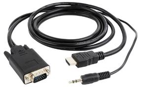 Laidas Gembird HDMI / VGA / 3.5mm 3.5mm / HDMI, VGA, 1.8 m, juoda sp.