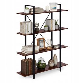 Pastatoma lentyna ModernHome Industrial, ruda sp./juoda sp., 140 cm x 105 cm x 27.5 cm