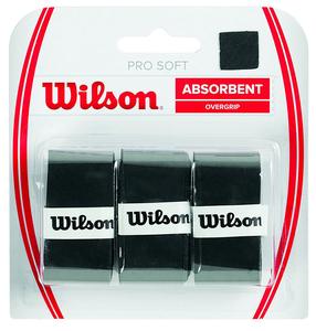 Apvija Wilson PRO SOFT ABSORBENT OVERGRIP, juoda sp., 3 vnt.