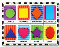 Lavinimo žaislas Melissa & Doug Shapes Chunky Puzzle, įvairių spalvų