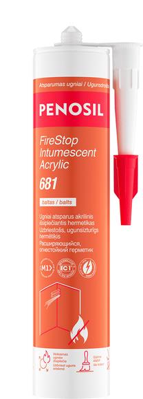Akrilinis hermetikas Penosil FireStop Intumescent Acrylic 681, 0.3 l, balta sp.