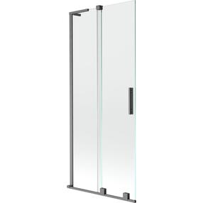 Vannas siena Mexen Velar L, 80 cm x 150 cm, brushed gun gray krās./caurspīdīgs