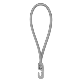 Tvirtinimo guma su rutuliuku Bradas Bungee Hook, 40 cm, guma, pilka sp., 25 vnt.