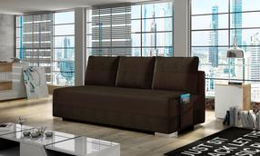 Sofa Atila Sawana 16, Soft 66, tamsiai ruda sp., 92 x 200 cm x 83 cm