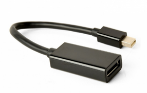Adapter Gembird Mini DisplayPort Male to DisplayPort Female Gembird Mini DisplayPort Male to DisplayPort Female Display port male, Display port female, must v.