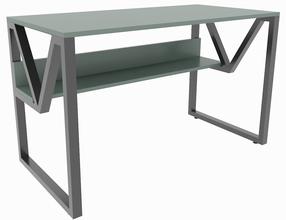 Rašomasis stalas Kalune Design Lona 875ZNA4544, 120 cm x 60 cm, 72.8 cm, juoda sp./žalia sp.