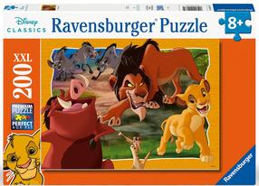 Dėlionė Ravensburger Mufasa, 49 cm x 36 cm, 200 vnt., ruda sp./žalia sp./oranžinė sp.