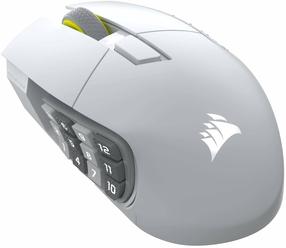 Belaidė žaidimų pelė Corsair Scimitar Elite SE, 2.4 ghz / bluetooth / usb, balta