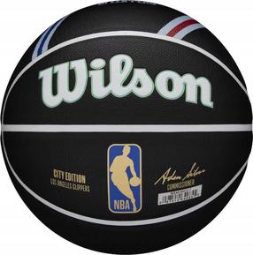 Basketbola bumba Wilson NBA Team City Collector Los Angeles Clippers, 7 izmērs, melna krās.