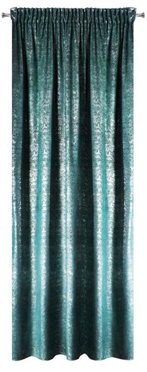 Nakts aizkari ZWD-02, sudraba krās./tirkīza krās., 140 cm x 270 cm