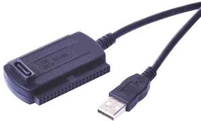 Adapteris Gembird USB to IDE/SATA Adapter AUSI01 USB 2.0 A male, SATA / IDE 2.5 / IDE 3.5, 15 m, juoda sp.