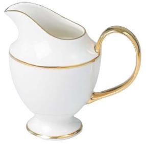 Puodelis pienui Quality Ceramic Prima Gold, 250 ml, aukso sp./balta sp., keramika