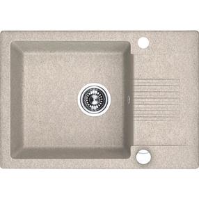 Virtuvinė plautuvė Laveo Celia SBC_413T, Beige, granitas, 65 cm x 44 cm x 17 cm, beige