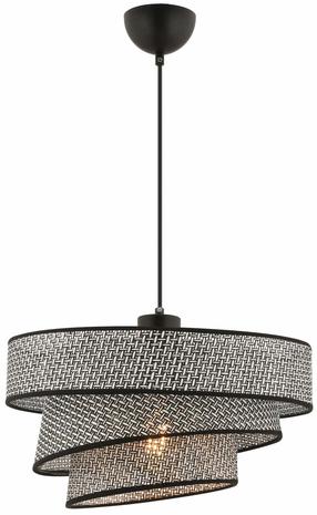 Lampa griesti Opviq Couper Hazeran 390FLH2423, E27, 1 x 40 W, pelēka krās. / melna krās.