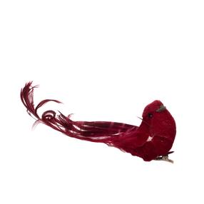 Kalėdinė dekoracija, "Paukštis" Christmas Touch D1G3124, 10 cm, raudona sp.