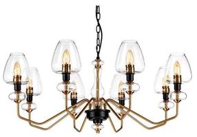 Люстра навесной Elstead Lighting Armand, E14, 8 x 40 Вт, прозрачный цв. / латунный цв.