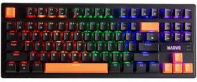 Juhtmega mänguklaviatuur Marvo KG901C Blue Switch, Inglise (US), must v./oranž v.