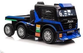 Bērnu elektriskā kravas automašīna Lean Toys Mercedes Mercedes, zilimelns krās.