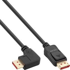 Провод InLine Right Angled DisplayPort 17151R Displayport, Displayport, 1 м, черный цв.