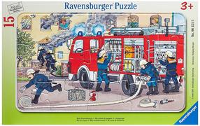 Dėlionė Ravensburger Fire brigade 063215, 25 cm x 14.5 cm, 15 vnt., įvairių spalvų