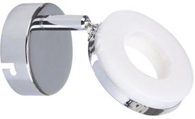 Lampa sienas Candellux Thema 91-60761, LED, 1 x 5 W, balta krās./hroma krās. / hroma krās., 9 x 9 cm