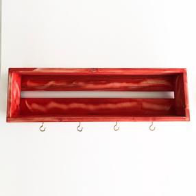 Virtuvės lentyna Kalune Design RAF212, raudona sp., 10 cm x 70 cm x 21 cm