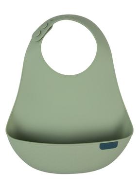 Силиконовый нагрудник с карманом Lovi, зеленый цв., силикон, 6+ мес.