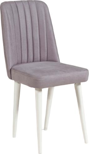 Ēdamistabas krēsls Kalune Design Vina 0701 869VEL5162, balta krās./violeta krās., 46 cm x 46 cm x 85 cm
