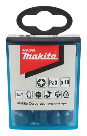 Atsuktuvų antgalių komplektas Makita B-26288, PZ3, 50 mm, 1/4"
