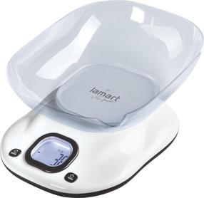 Elektroniski virtuves svari Lamart LT7073, balta krās.