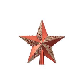 Eglės viršūnė Christmas Touch SYQD-0124130, raudona sp., 20 cm, plastikas