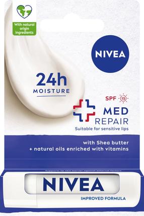 Huulepalsam Nivea Med Repair Soft Rose, 5.5 ml, läbipaistev v.