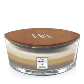 Свеча, ароматическая WoodWick Cafe Sweets, 40 час, 453.6 г, коричневый цв.