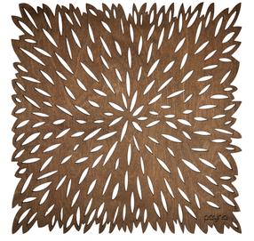 Galda paklājiņš Hermia Pointy, 36 cm x 36 cm, 4 gab., Brūna krās.